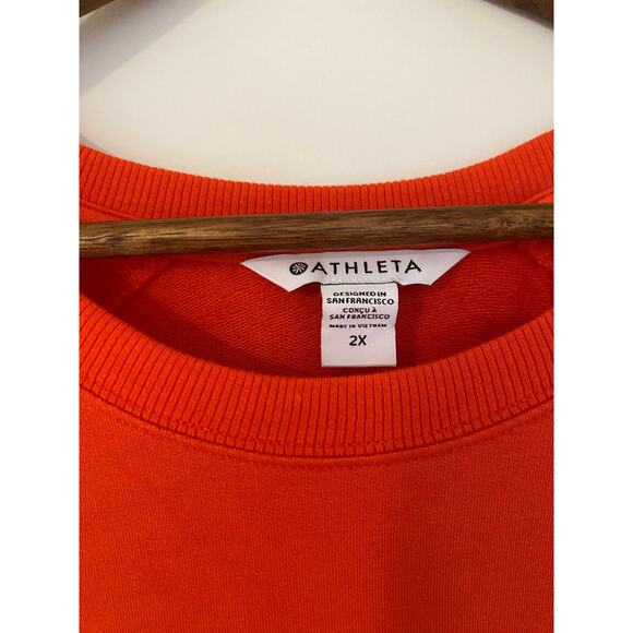 Athleta Mindset Sweatshirt 2X Super Soft Comfortable Long Sleeve Top Red Orange - Picture 4 of 8